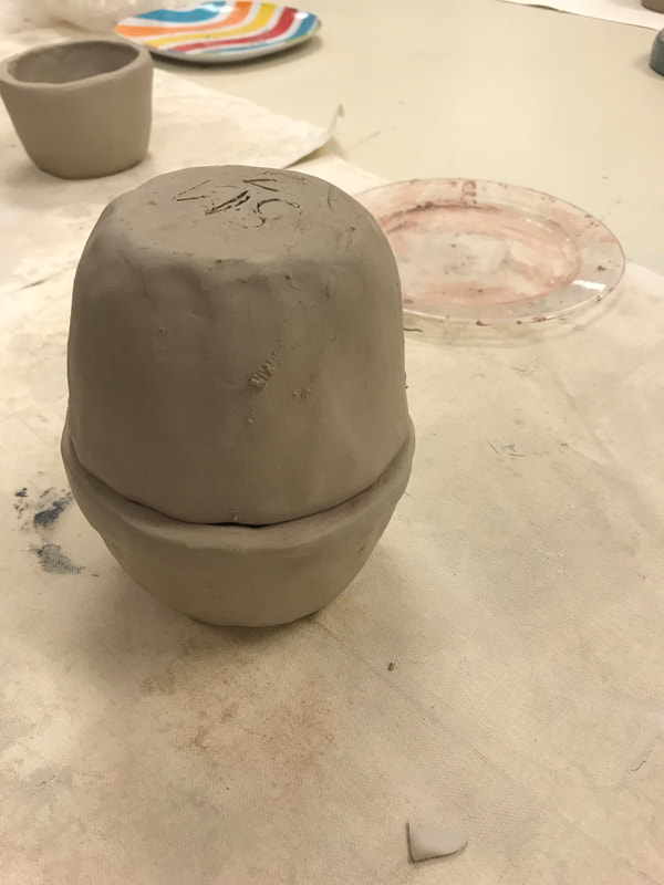 Pinch Pot Wax Resist Egg Vessel - Art